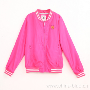 Girl's neon color bomber jacket